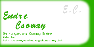 endre csomay business card